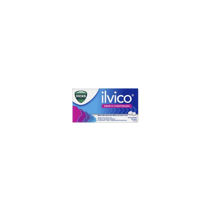 Ilvico , 250 mg + 3 mg + 10 mg + 36 mg Blister 20 Unidade(s) Comp revest