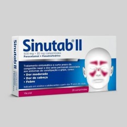 Sinutab II, 500/30 mg x 20 comp