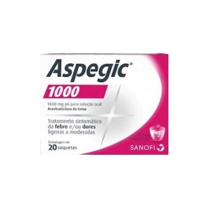 Aspegic 1000, 1800 mg x 20 pó sol oral saq