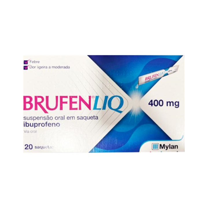 Brufen Liq , 400 mg/10 ml 20 Saqueta 10 ml Susp oral