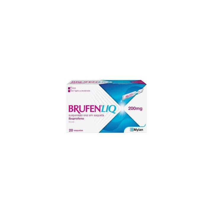 Brufen Liq , 200 mg/10 ml 20 Saqueta 10 ml Susp oral