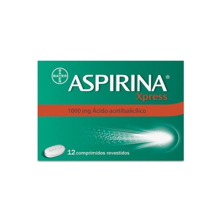 Aspirina Xpress, 1000 mg Fita termossoldada 12 Unidade(s) Comp revest