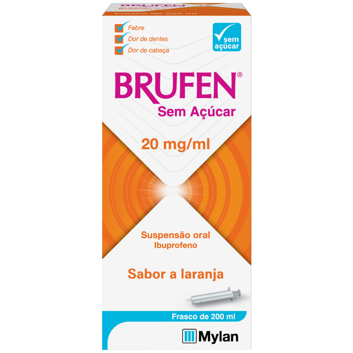 Brufen Sem Açúcar , 20 mg/ml Frasco 200 ml Susp oral