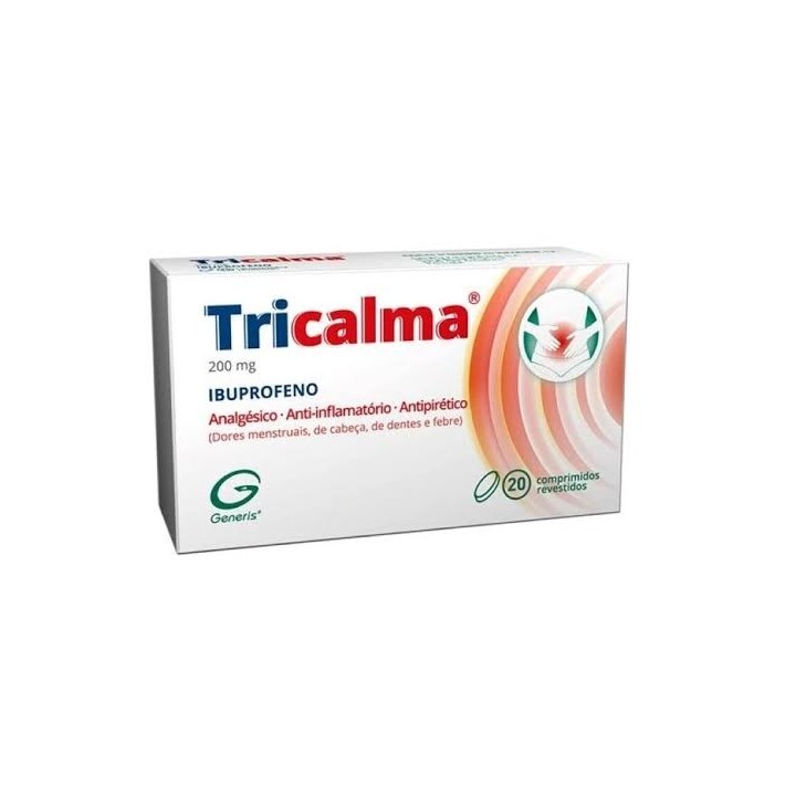 Ibuprofeno Tricalma EF MG, 400 mg Blister 20 Unidade(s) Comp revest pelic