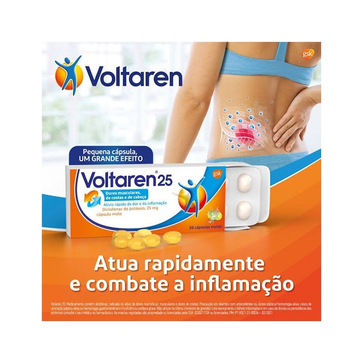Voltaren 25 , 25 mg Blister 20 Unidade(s) Caps mole