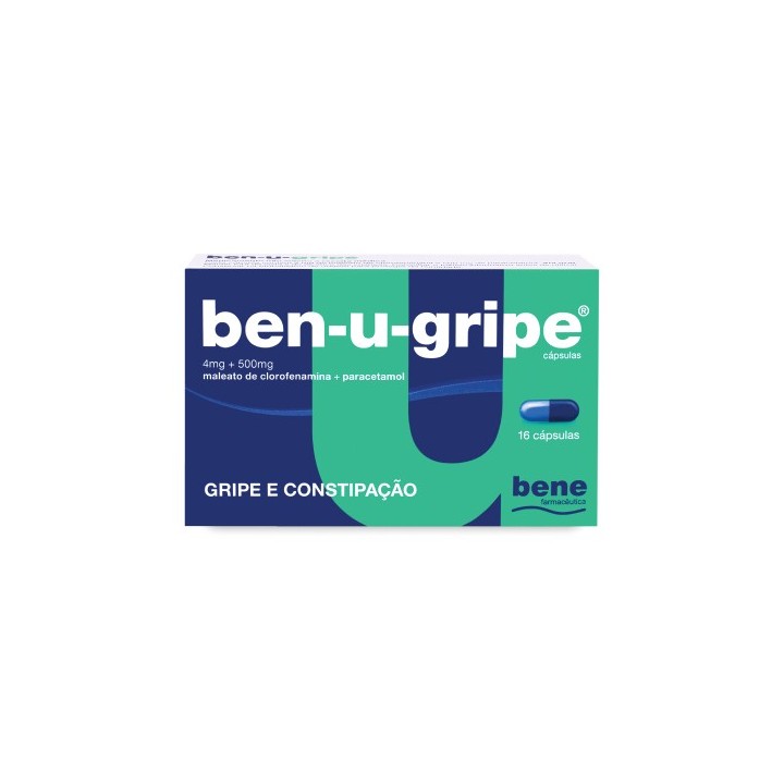 Ben-u-gripe , 4 mg + 500 mg Blister 16 Unidade(s) Caps