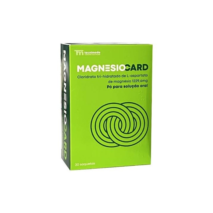 Magnesiocard, 1229,6 mg x 20 pó sol oral saq